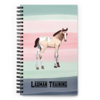 Wild Foals and Kids foal on a notebook for Lauman Training