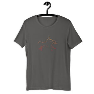Ombre rider on a horse adult tshirt - Image 4