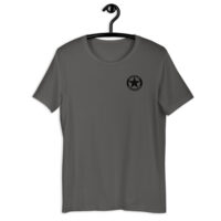 Full color mounted shooting rider on an adult tshirt