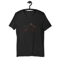 Ombre rider on a horse adult tshirt