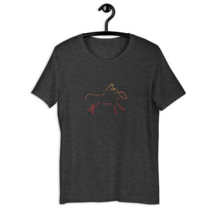 Ombre rider on a horse adult tshirt - Image 3